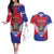 Port-au-Prince Haiti Couples Matching Off The Shoulder Long Sleeve Dress and Hawaiian Shirt Potoprens Coat of arms Grunge Vibes