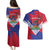 Port-au-Prince Haiti Couples Matching Puletasi and Hawaiian Shirt Potoprens Coat of arms Grunge Vibes