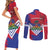 Port-au-Prince Haiti Couples Matching Short Sleeve Bodycon Dress and Long Sleeve Button Shirt Potoprens Coat of arms Grunge Vibes
