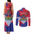 Port-au-Prince Haiti Couples Matching Tank Maxi Dress and Long Sleeve Button Shirt Potoprens Coat of arms Grunge Vibes