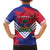 Port-au-Prince Haiti Family Matching Puletasi and Hawaiian Shirt Potoprens Coat of arms Grunge Vibes