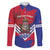 Port-au-Prince Haiti Family Matching Puletasi and Hawaiian Shirt Potoprens Coat of arms Grunge Vibes