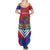 Port-au-Prince Haiti Family Matching Summer Maxi Dress and Hawaiian Shirt Potoprens Coat of arms Grunge Vibes