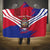 Port-au-Prince Haiti Hooded Blanket Potoprens Coat of arms Grunge Vibes