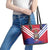 Port-au-Prince Haiti Leather Tote Bag Potoprens Coat of arms Grunge Vibes