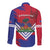 Port-au-Prince Haiti Long Sleeve Button Shirt Potoprens Coat of arms Grunge Vibes