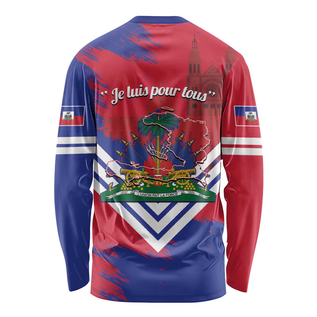 Port-au-Prince Haiti Long Sleeve Shirt Potoprens Coat of arms Grunge Vibes