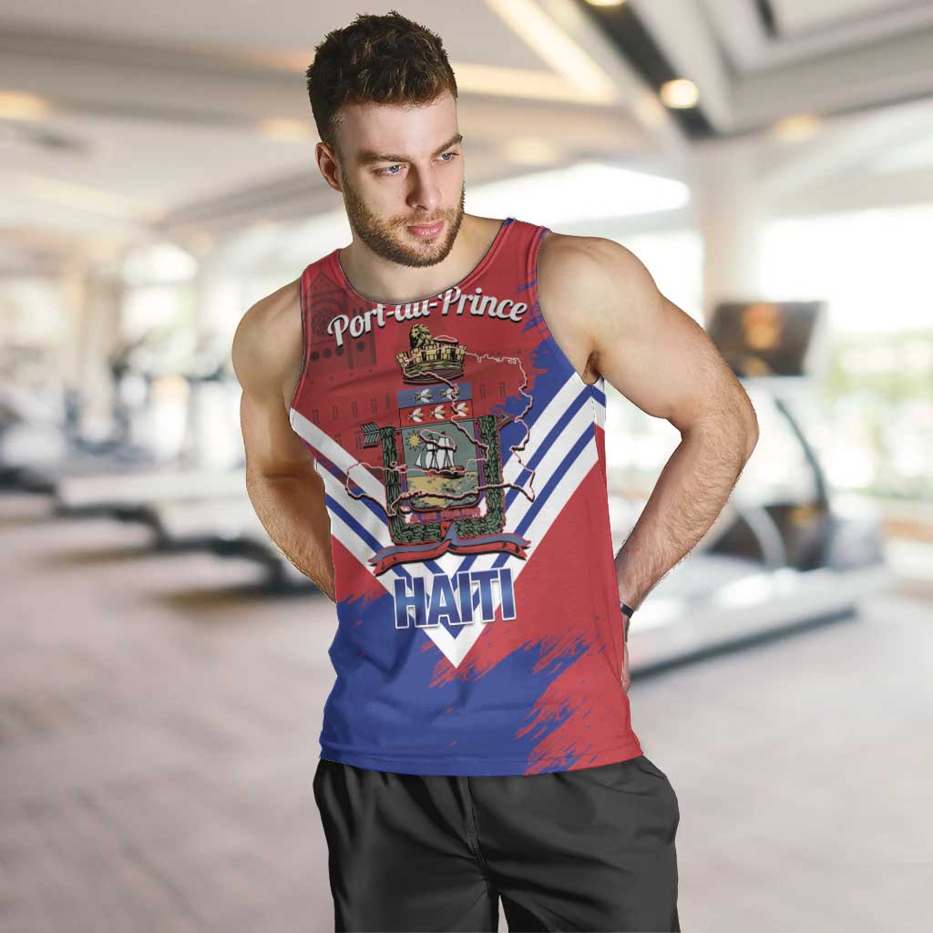 Port-au-Prince Haiti Men Tank Top Potoprens Coat of arms Grunge Vibes