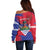 Port-au-Prince Haiti Off Shoulder Sweater Potoprens Coat of arms Grunge Vibes