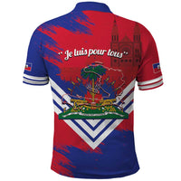 Port-au-Prince Haiti Polo Shirt Potoprens Coat of arms Grunge Vibes