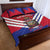 Port-au-Prince Haiti Quilt Bed Set Potoprens Coat of arms Grunge Vibes
