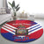 Port-au-Prince Haiti Round Carpet Potoprens Coat of arms Grunge Vibes