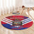Port-au-Prince Haiti Round Carpet Potoprens Coat of arms Grunge Vibes
