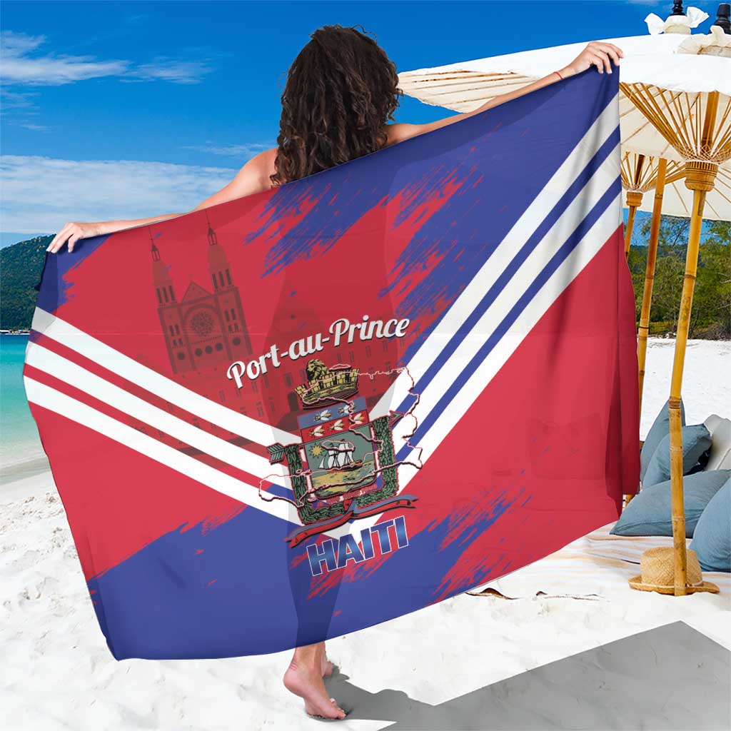 Port-au-Prince Haiti Sarong Potoprens Coat of arms Grunge Vibes