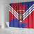 Port-au-Prince Haiti Shower Curtain Potoprens Coat of arms Grunge Vibes