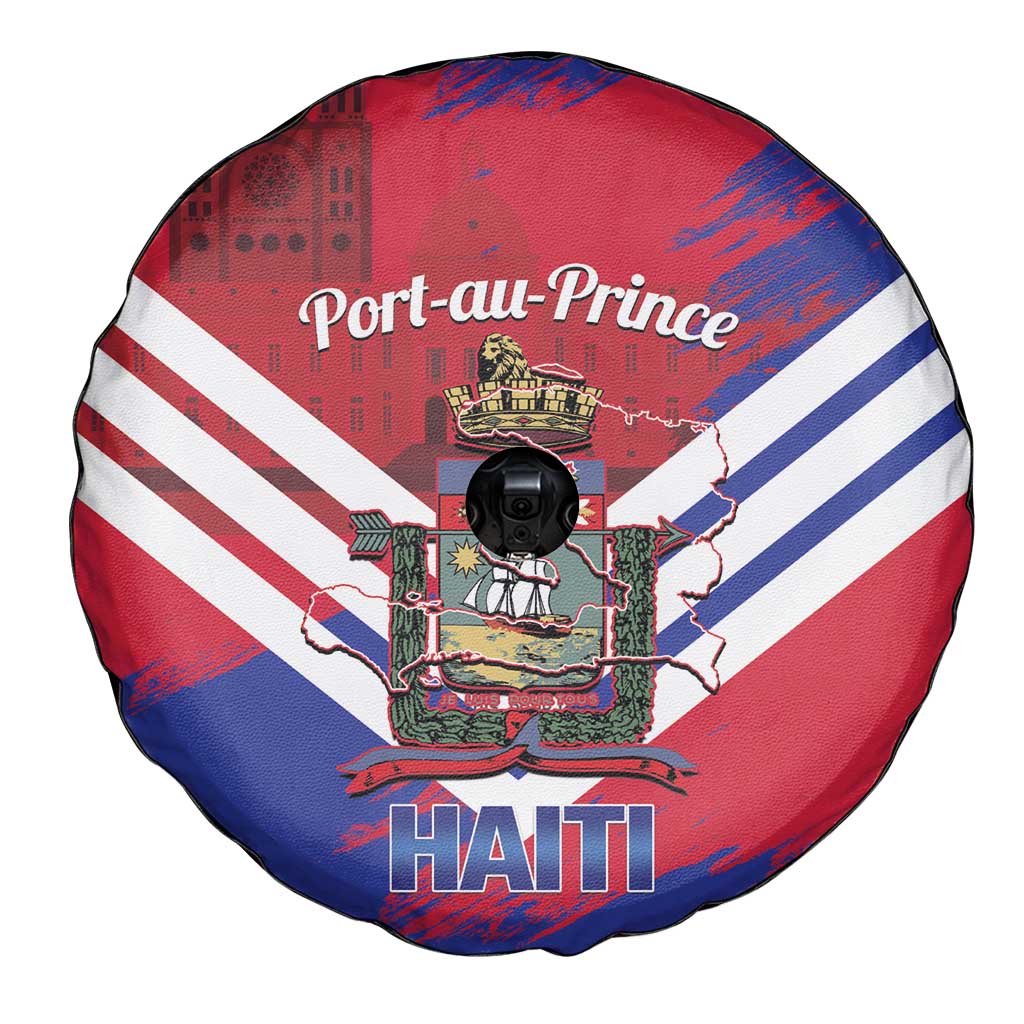 Port-au-Prince Haiti Spare Tire Cover Potoprens Coat of arms Grunge Vibes