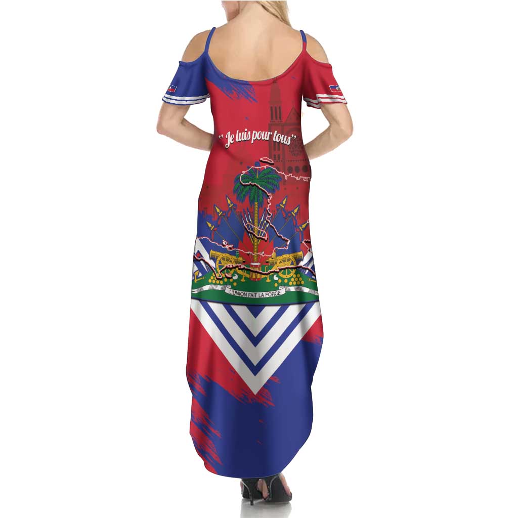 Port-au-Prince Haiti Summer Maxi Dress Potoprens Coat of arms Grunge Vibes