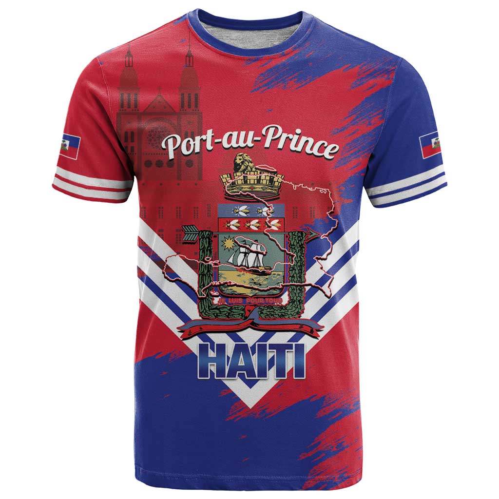 Port-au-Prince Haiti T Shirt Potoprens Coat of arms Grunge Vibes