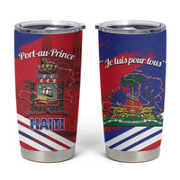 Port-au-Prince Haiti Tumbler Cup Potoprens Coat of arms Grunge Vibes