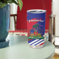 Port-au-Prince Haiti Tumbler Cup Potoprens Coat of arms Grunge Vibes