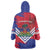 Port-au-Prince Haiti Wearable Blanket Hoodie Potoprens Coat of arms Grunge Vibes