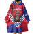 Port-au-Prince Haiti Wearable Blanket Hoodie Potoprens Coat of arms Grunge Vibes