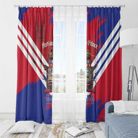 Port-au-Prince Haiti Window Curtain Potoprens Coat of arms Grunge Vibes