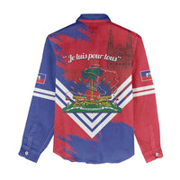 Port-au-Prince Haiti Women Casual Shirt Potoprens Coat of arms Grunge Vibes