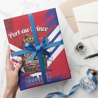 Port-au-Prince Haiti Wrapping Paper Potoprens Coat of arms Grunge Vibes - Wonder Print Shop