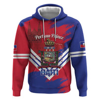 Port-au-Prince Haiti Zip Hoodie Potoprens Coat of arms Grunge Vibes