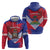 Port-au-Prince Haiti Zip Hoodie Potoprens Coat of arms Grunge Vibes
