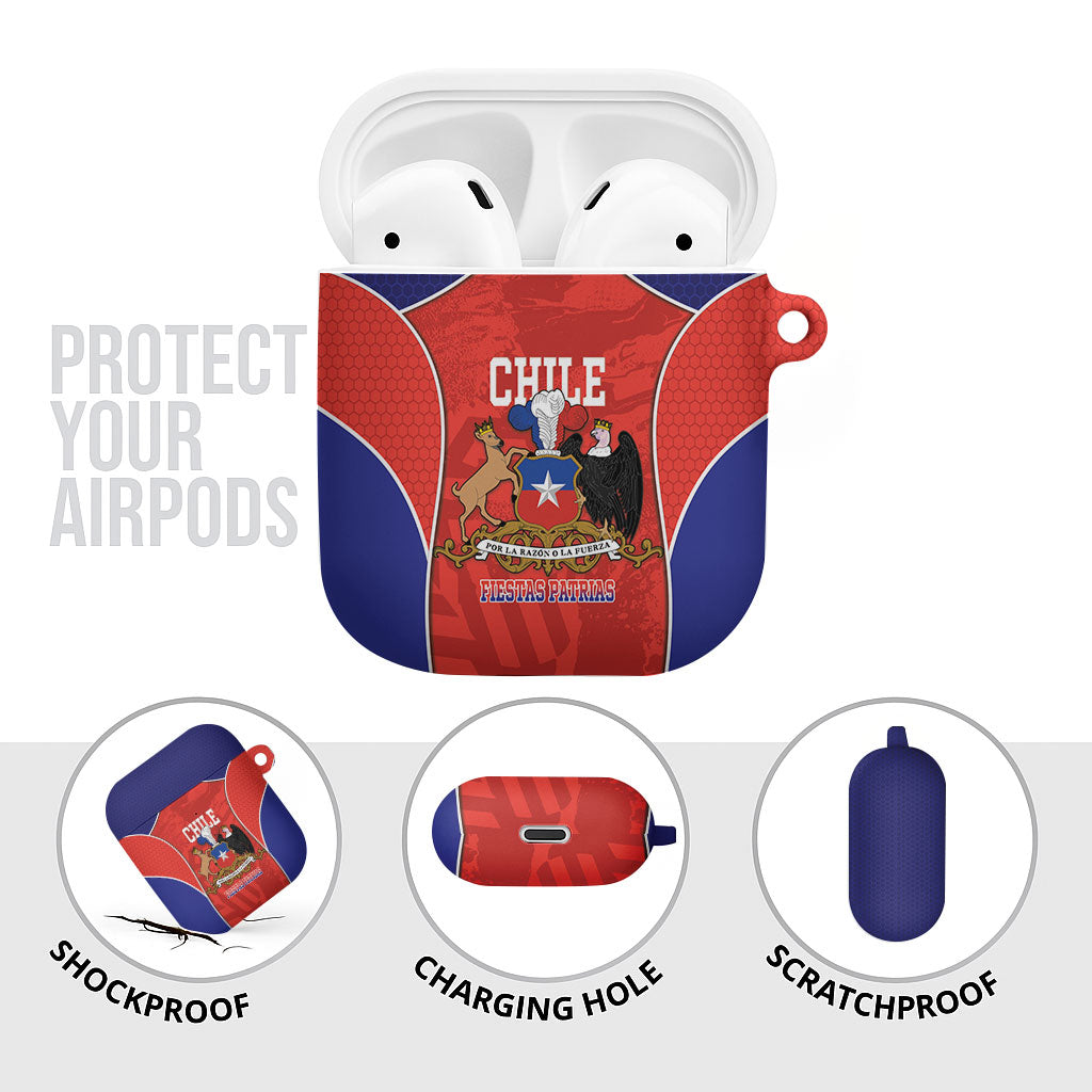Chile Independence Day AirPods Case Fiestas Patrias Coat Of Arms Style