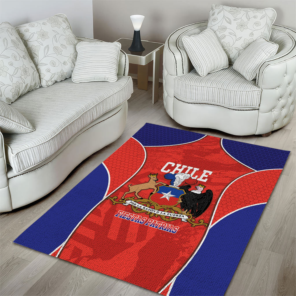 Chile Independence Day Area Rug Fiestas Patrias Coat Of Arms Style
