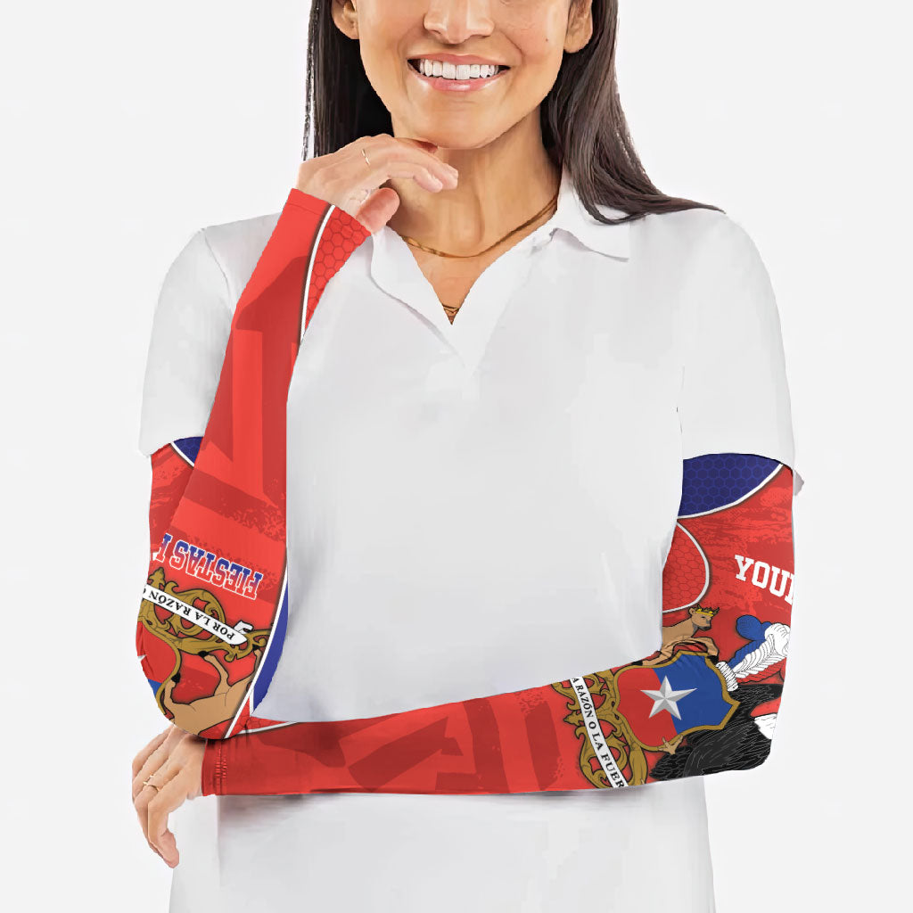 Personalized Chile Independence Day Arm Sleeves Fiestas Patrias Coat Of Arms Style