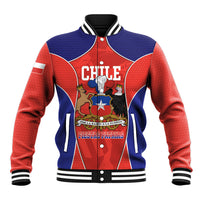 Personalized Chile Independence Day Baseball Jacket Fiestas Patrias Coat Of Arms Style