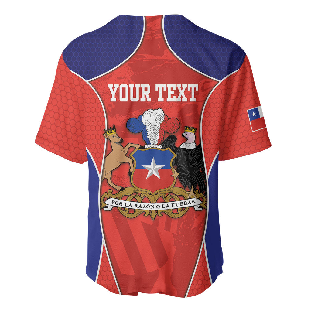 Personalized Chile Independence Day Baseball Jersey Fiestas Patrias Coat Of Arms Style