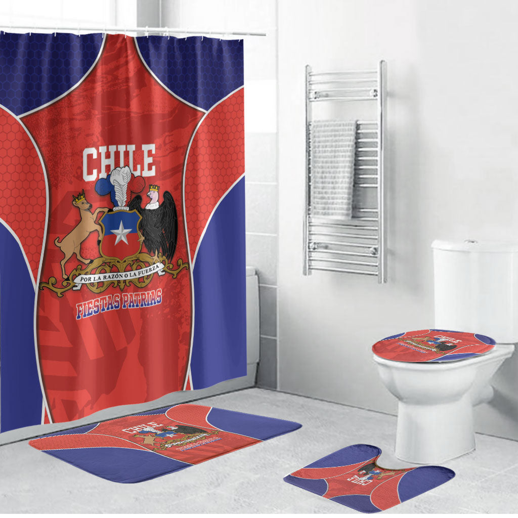 Chile Independence Day Bathroom Set Fiestas Patrias Coat Of Arms Style