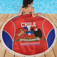 Chile Independence Day Beach Blanket Fiestas Patrias Coat Of Arms Style