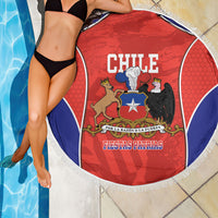 Chile Independence Day Beach Blanket Fiestas Patrias Coat Of Arms Style