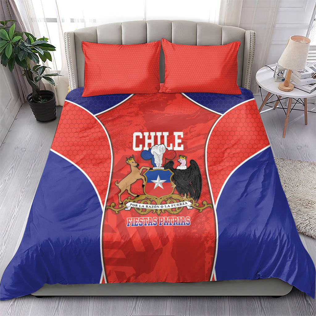Chile Independence Day Bedding Set Fiestas Patrias Coat Of Arms Style