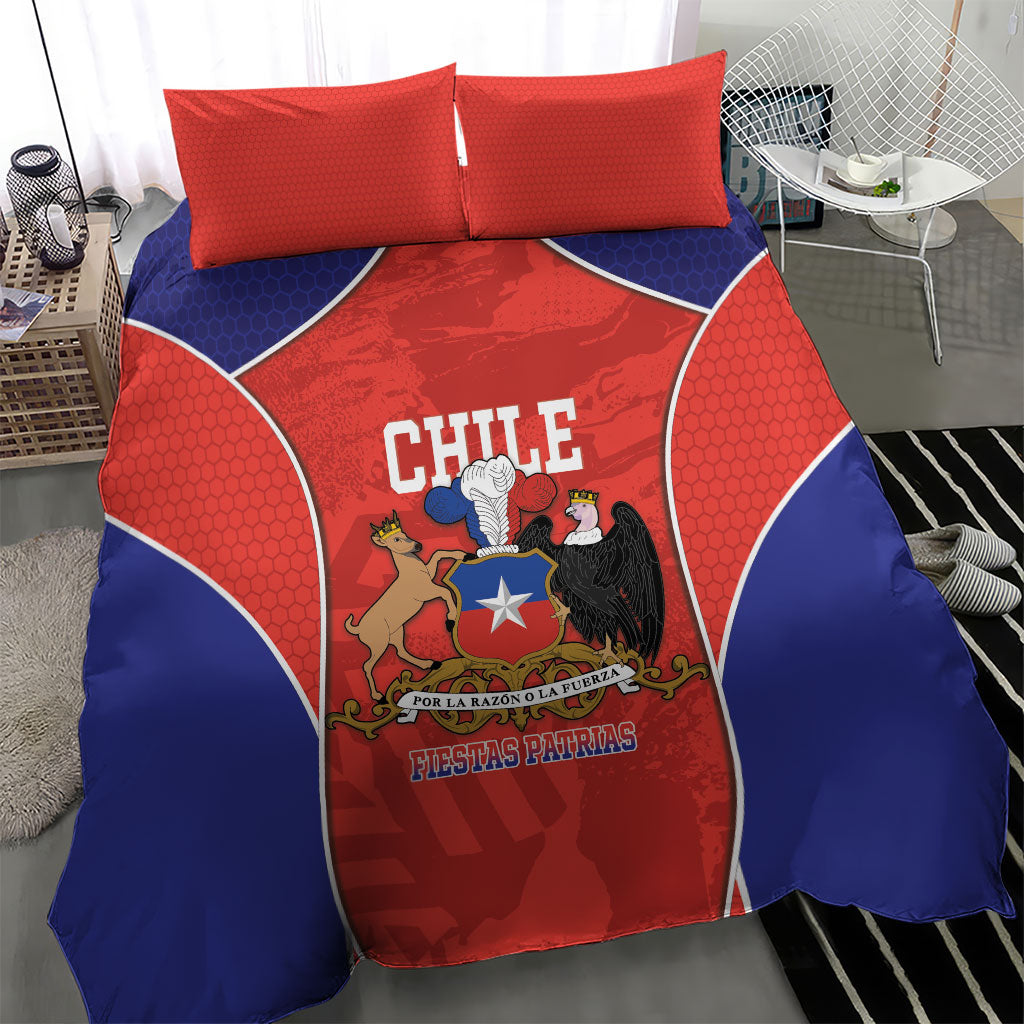 Chile Independence Day Bedding Set Fiestas Patrias Coat Of Arms Style