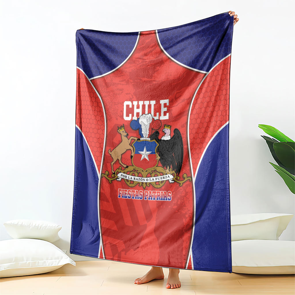 Chile Independence Day Blanket Fiestas Patrias Coat Of Arms Style
