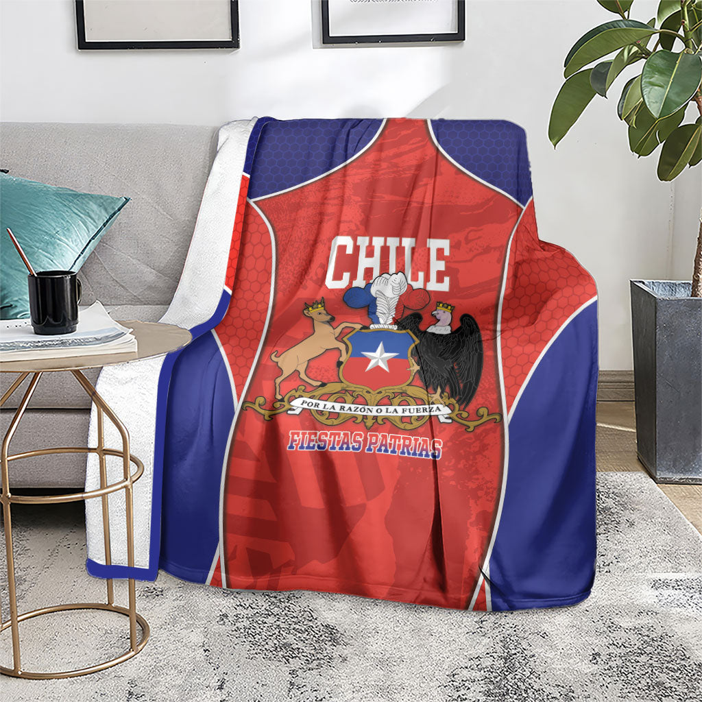 Chile Independence Day Blanket Fiestas Patrias Coat Of Arms Style