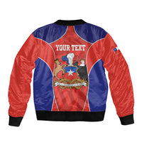 Personalized Chile Independence Day Bomber Jacket Fiestas Patrias Coat Of Arms Style