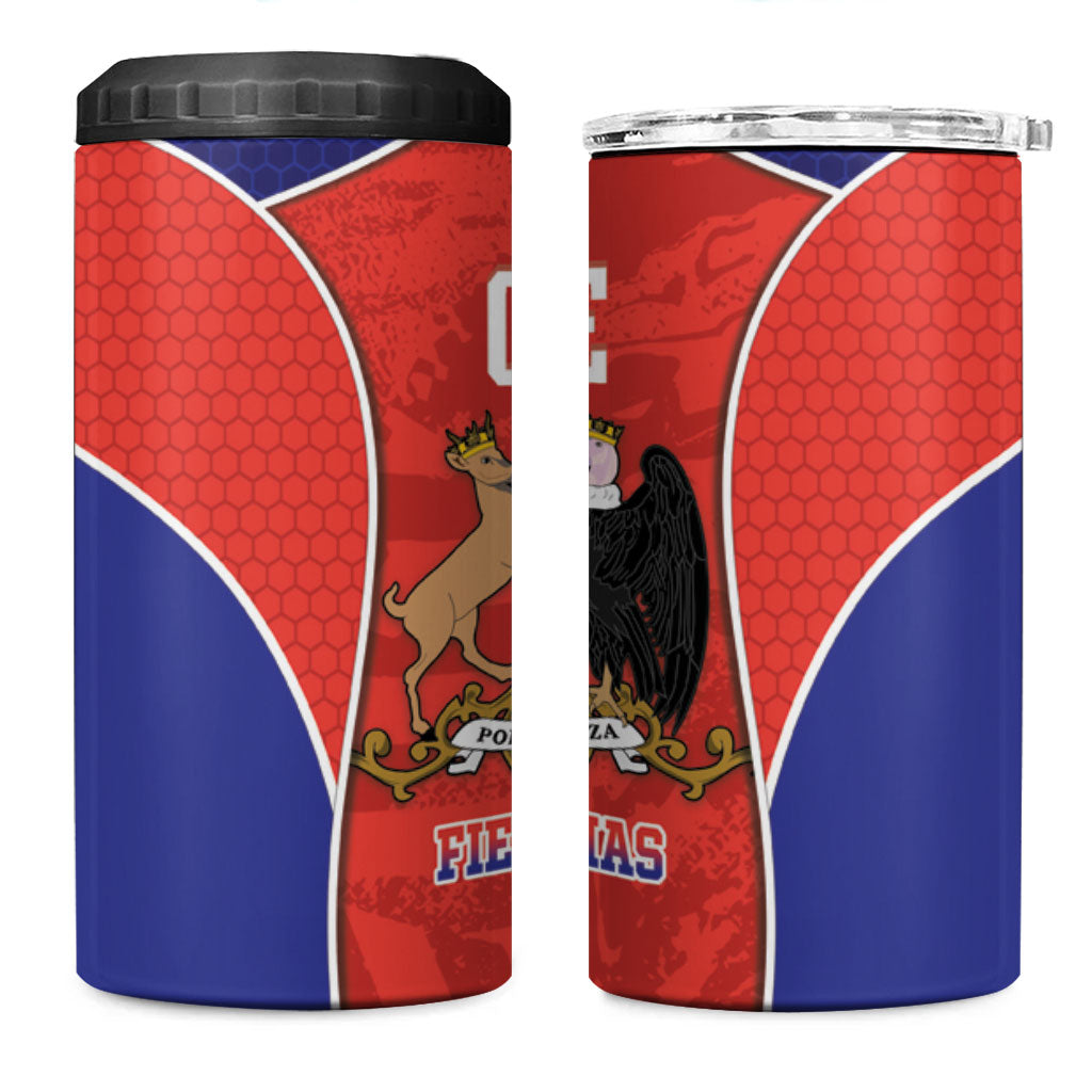 Chile Independence Day 4 in 1 Can Cooler Tumbler Fiestas Patrias Coat Of Arms Style