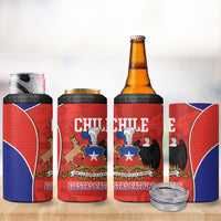 Chile Independence Day 4 in 1 Can Cooler Tumbler Fiestas Patrias Coat Of Arms Style