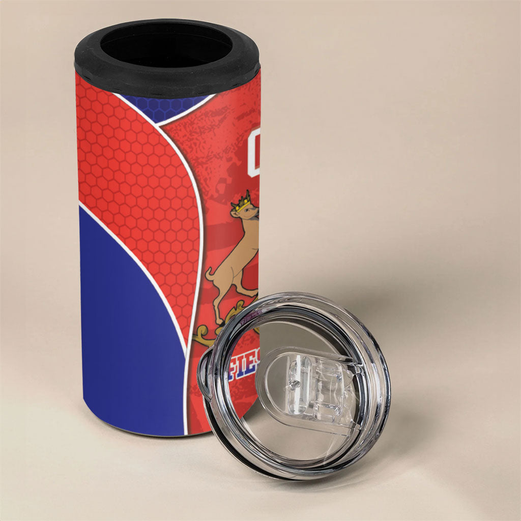 Chile Independence Day 4 in 1 Can Cooler Tumbler Fiestas Patrias Coat Of Arms Style