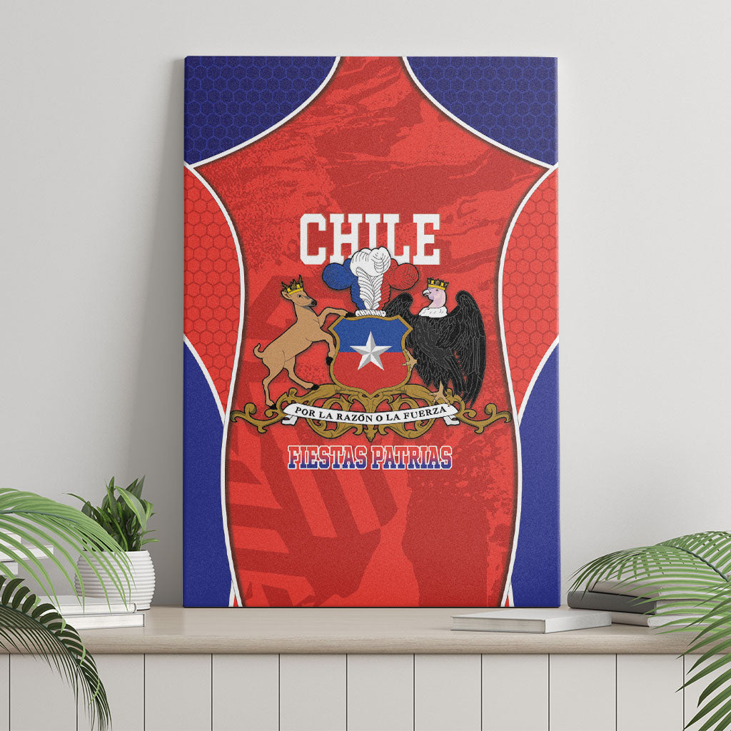 Chile Independence Day Canvas Wall Art Fiestas Patrias Coat Of Arms Style