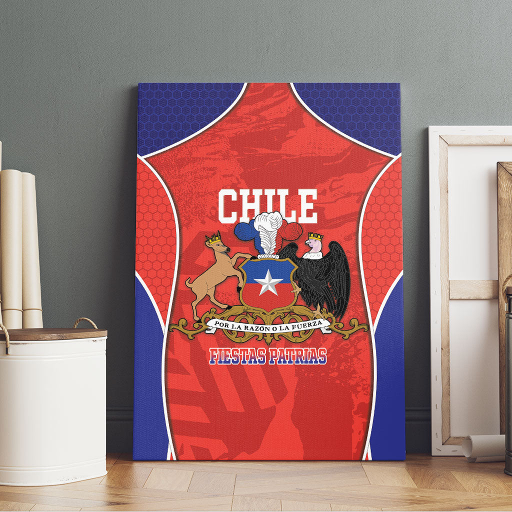Chile Independence Day Canvas Wall Art Fiestas Patrias Coat Of Arms Style
