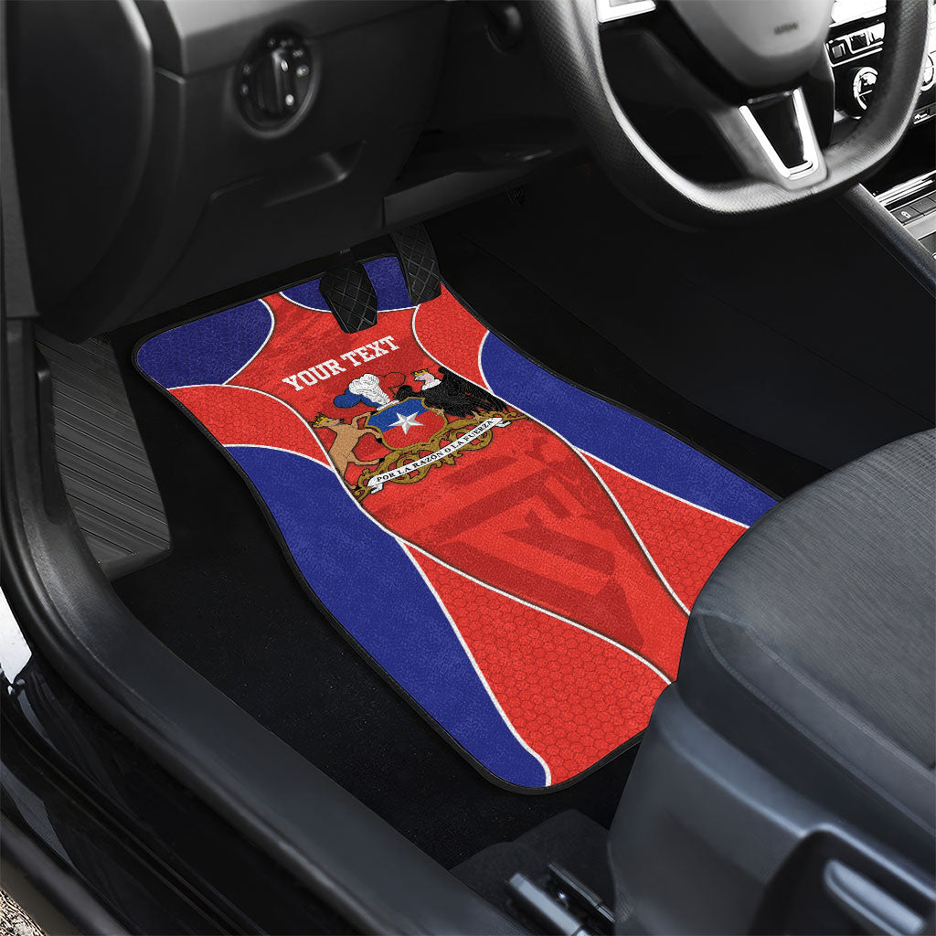 Personalized Chile Independence Day Car Mats Fiestas Patrias Coat Of Arms Style